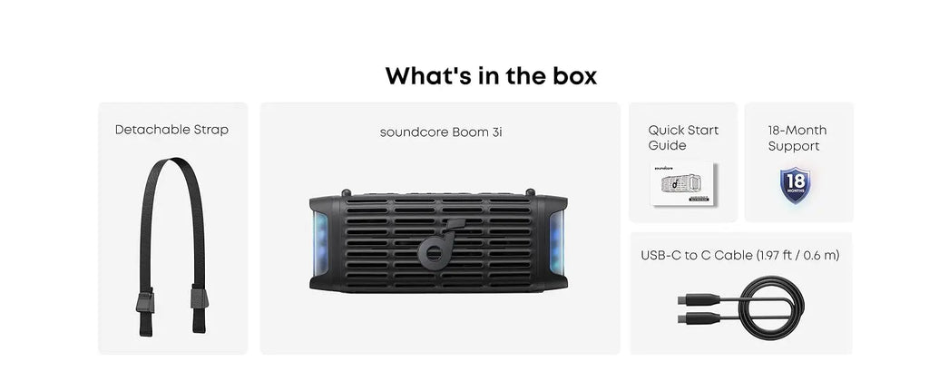 Soundcore Boom 3i by Anker, Compact Outdoor Speaker, IP68 Waterproof, Floating Playback, Saltwater-Resistant  (Refurbished)