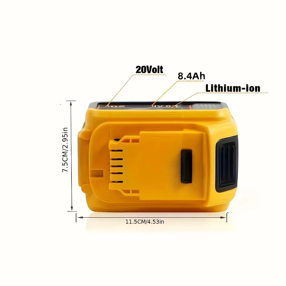 For Dewalt 20V 8.4Ah Battery Pin DCB205 Hand Drill Electric Tool 18650 Lithium Battery Power Battery DCB206-2 DCB205-2 DCB205