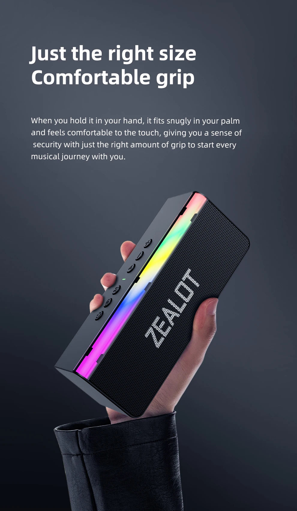 Zealot-S72 Outdoor Bluetooth Speaker 20W Superior Sound and Bass Music Sound Box IPX6 Waterproof 10H Playtime Portable Speaker
