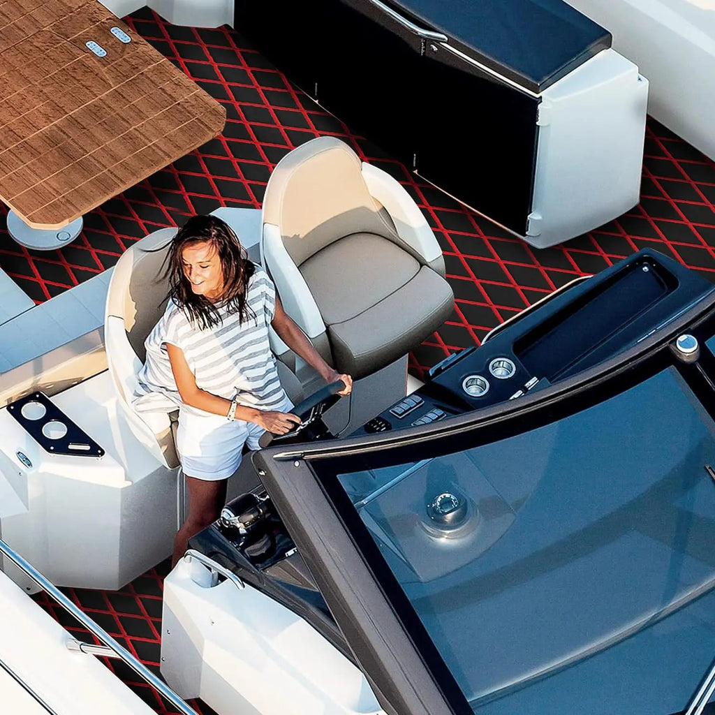 EVA Foam Boat Flooring, Adhesive Backing, Diamond Sea Deck Carpet, Marine Non-Slip Sheet, Kayak Yacht, SwimPool, 2400x900x6mm