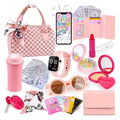 32pcs/set Girls Play Purse Toy Set Fun Children Makeup Kit Pretend Play Purse with Accessories Stylish Princess Gifts for Girls