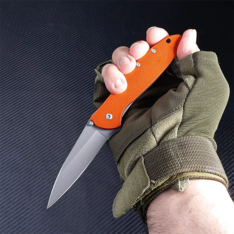 KS Leek 1660 Folding Knife Aluminum Handle Window Breaker Portable Fruit Knife Self-Defense Knife Outdoor Utility Cutting Knife