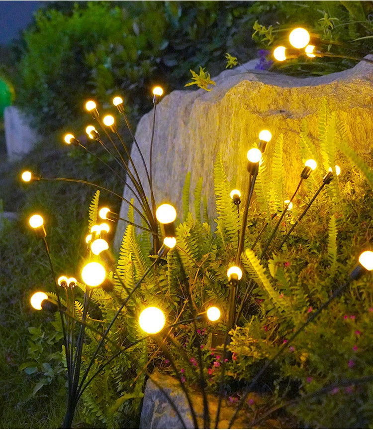 Solar Firefly Garden Light 10 LED | Waterproof Landscape Decoration | Outdoor Gardening