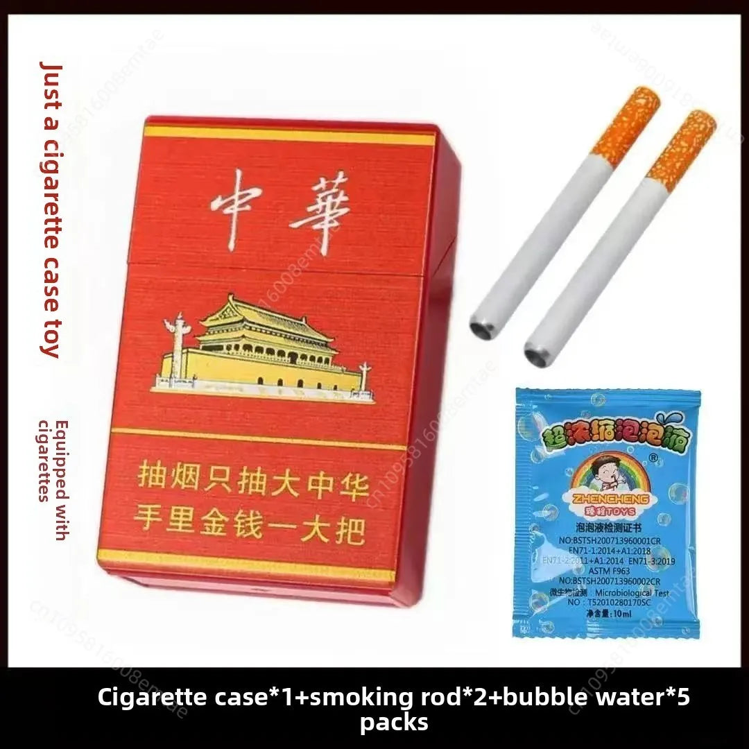 Prank Cigarette Toy，Realistic Fake Smoking Bubble Blower，Funny Gag Gift for Parties and Holidays