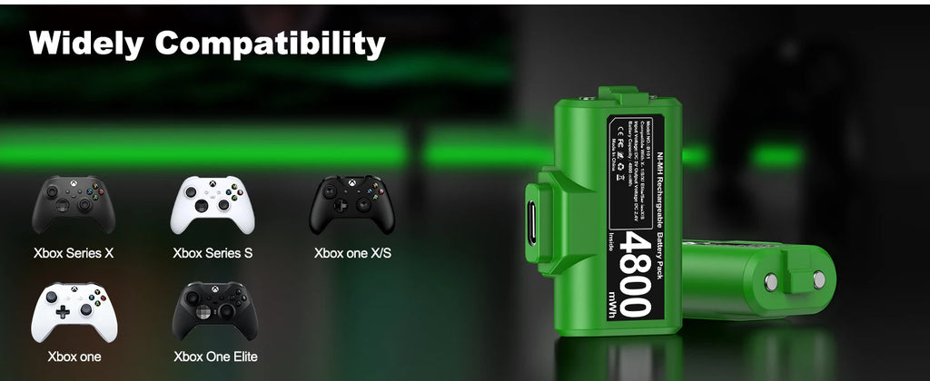 BEBONCOOL Batería Recargable NI-MH + Cable USB-C | Control Xbox One X/S/Elite | Juega y Carga