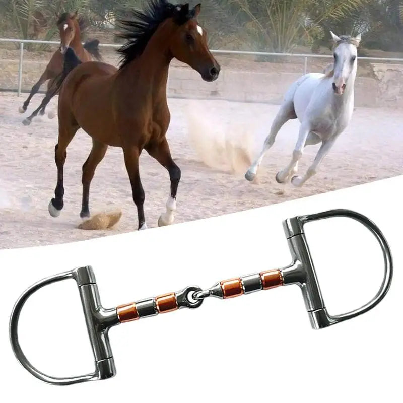 Filete Snaffle D-Ring con Cobre para Caballo | Articulación Simple | Ecuestre 🐎