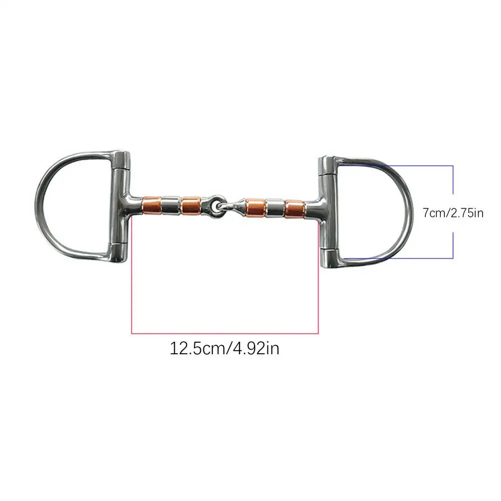 Filete Snaffle D-Ring con Cobre para Caballo | Articulación Simple | Ecuestre 🐎