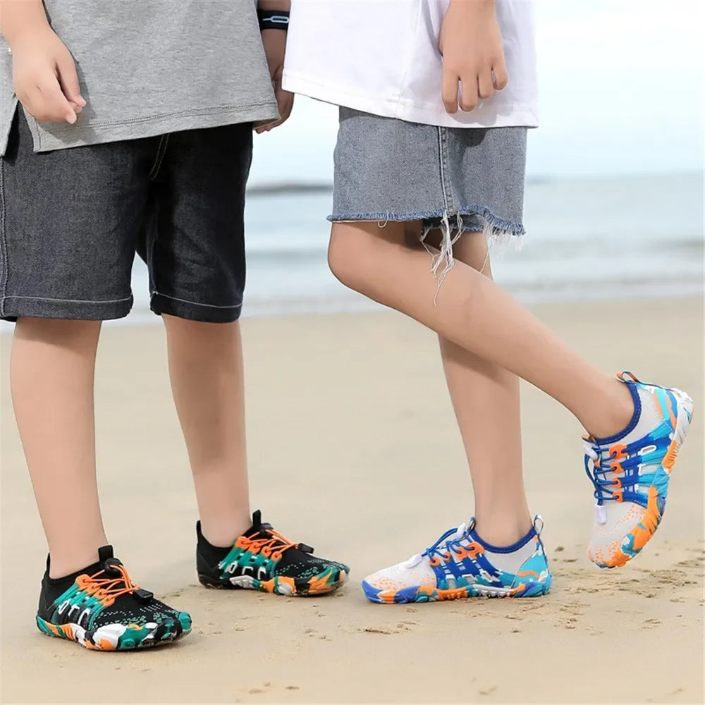 Water Shoes Kids Summer Beach Five Fingers Barefoot Swimming Aqua Shoes Colorful Seaside River Slippers Children Sneakers New