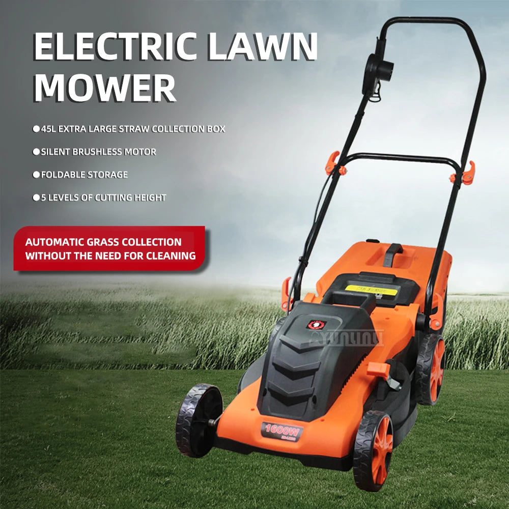 2026 Electric push lawn mower Garden weed trimmer High-power Grass mowing machine