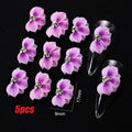 5/30Pcs 3D Handmade Nail Acrylic Flower Rhinestone Side Floret with Pearl Diamond Nail Art Decorations Carving Flower Nail Charm