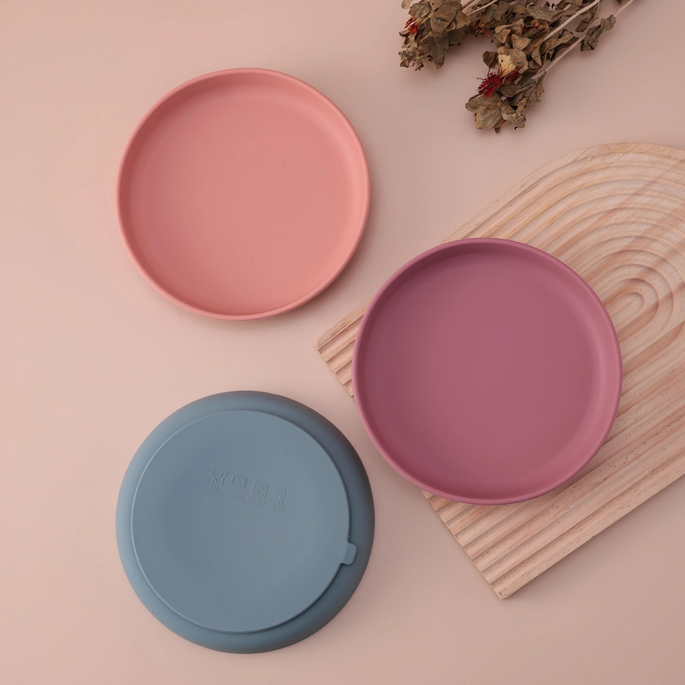 Plato de Silicona Antideslizante Color Kids para Bebé | Sin BPA | Alimentación 🍼