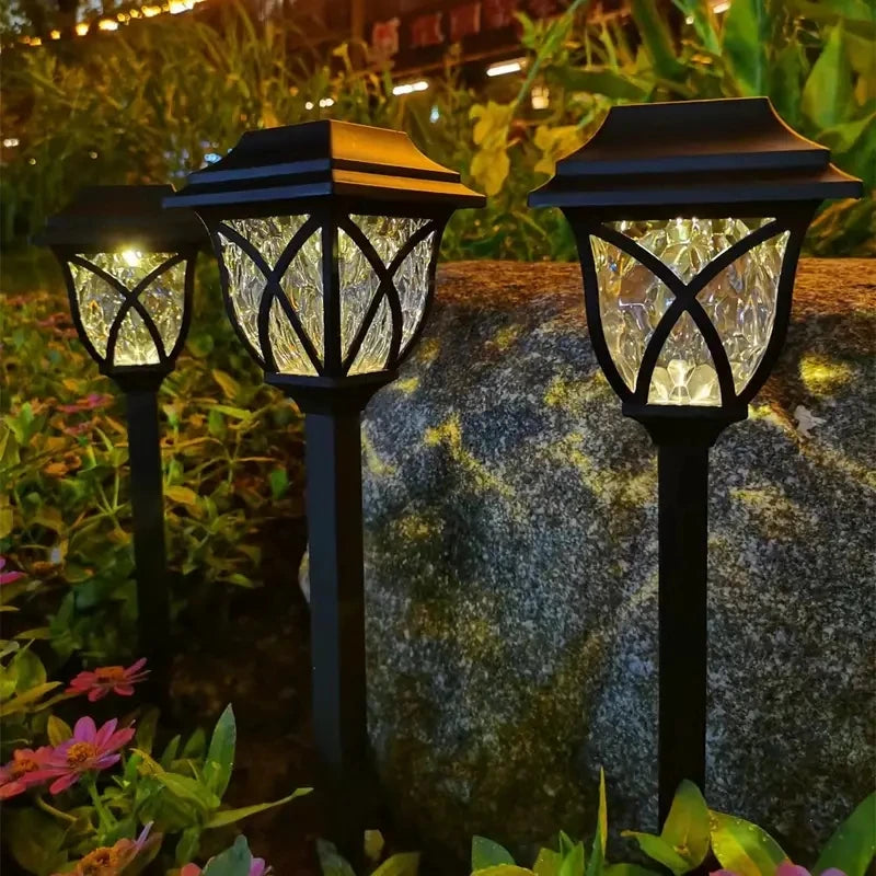 1-10 Pack Solar Yard Lights Bright Lawn Lights Outdoor Waterproof Led Solar Pathway Lights Landscape Path Lights