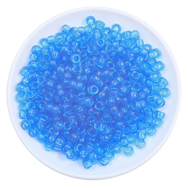 50Pcs 100Pcs Transparent 4mm Big Hole Dreadlock Beads for Jumbo Braids Dreadlock Resin Clear For Hair Accessories Styling Tool