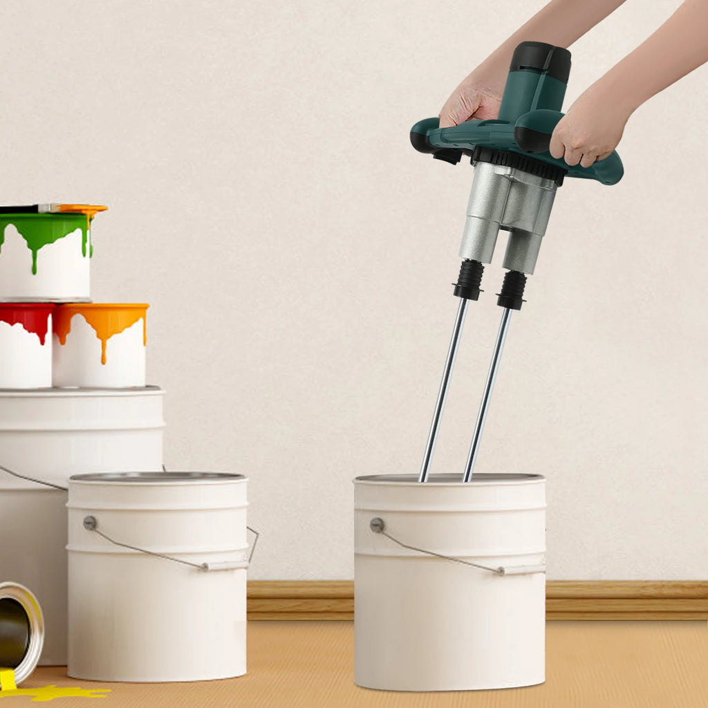 Handheld Paint and Mortar Stirrer Corded Electric 2-Gear Concrete Mixer 6 Speeds Optional Red/Green US/EU Standard 110V