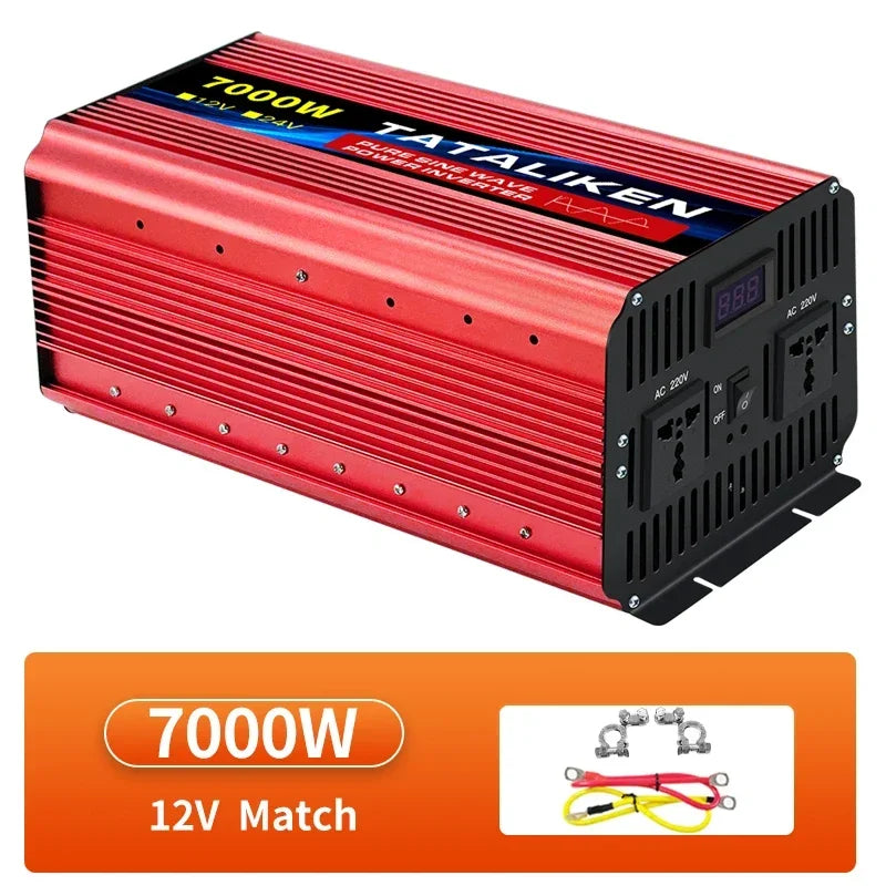 inverter DC 12V 24V To AC 220V Voltage Pure sine wave power 50Hz Converter 8000W 6000W 3500W 2500W 1600W