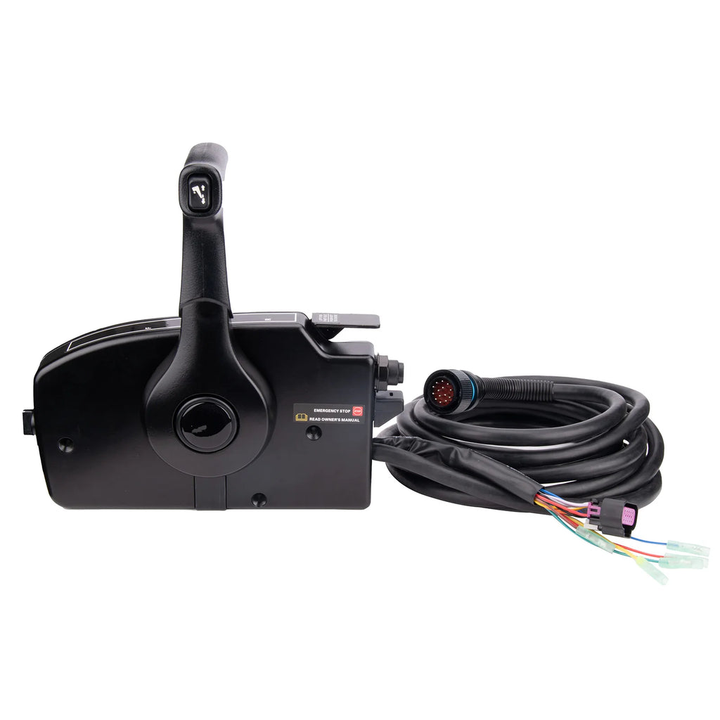 Boat Outboard Remote Control Box Side Mount with 14-Pin Harness, Smooth Throttle and Shift Operation