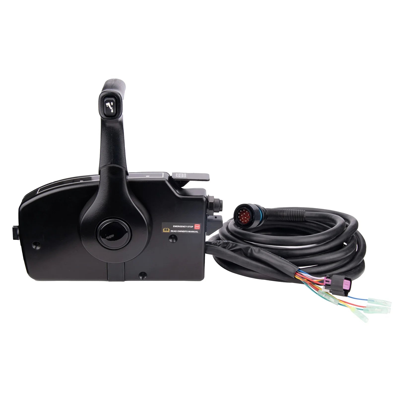 Boat Outboard Remote Control Box Side Mount with 14-Pin Harness, Smooth Throttle and Shift Operation