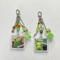 Silly Alien Keychains Cute Resin Aliens Star Bead Phone Charm Chain For iPhone Camera Schoolbag Key Pendant
