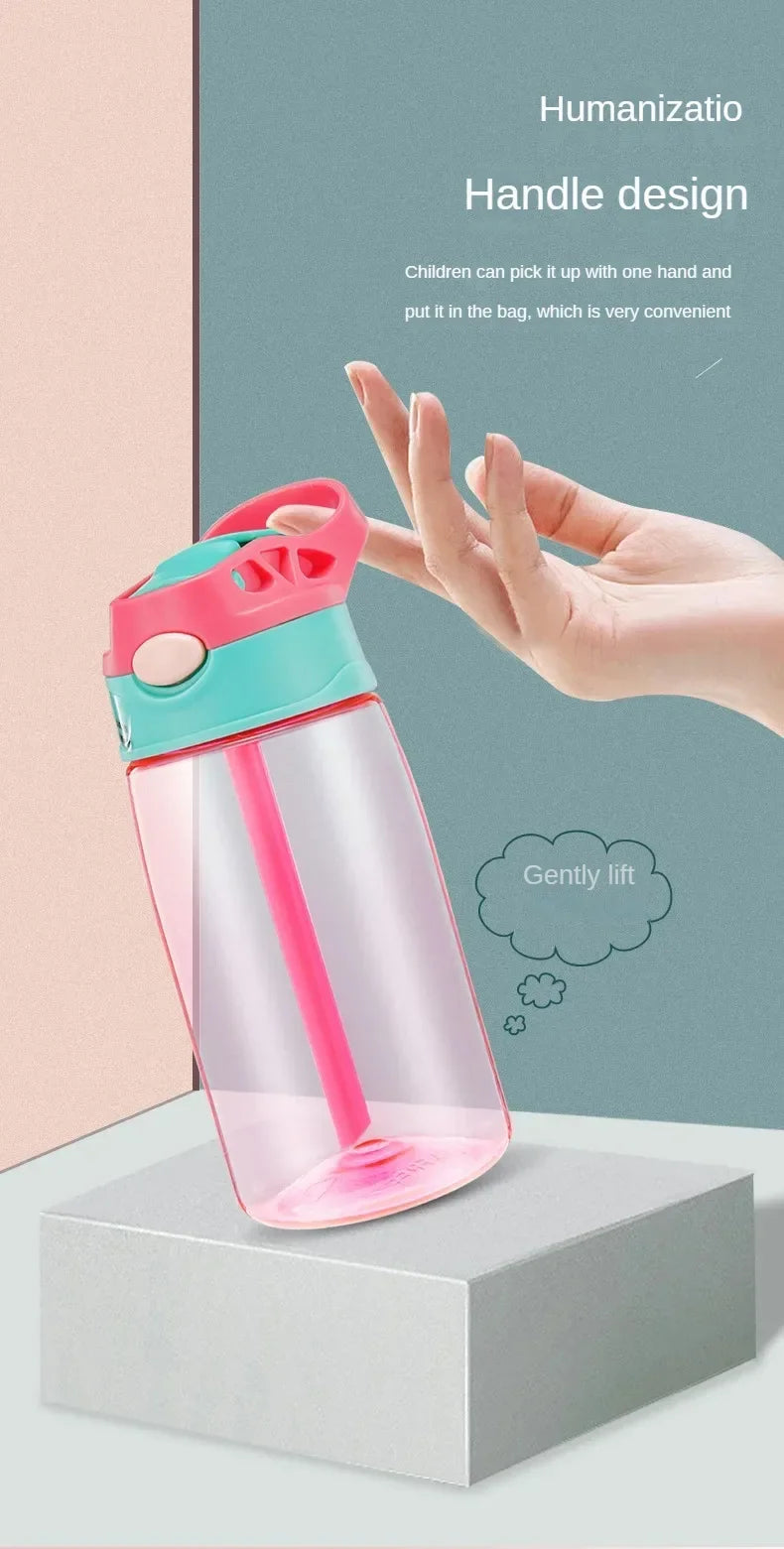 Vaso Sippy Cartoon para Niños con Pitillo | Antiderrame | Portátil Exterior 🍼