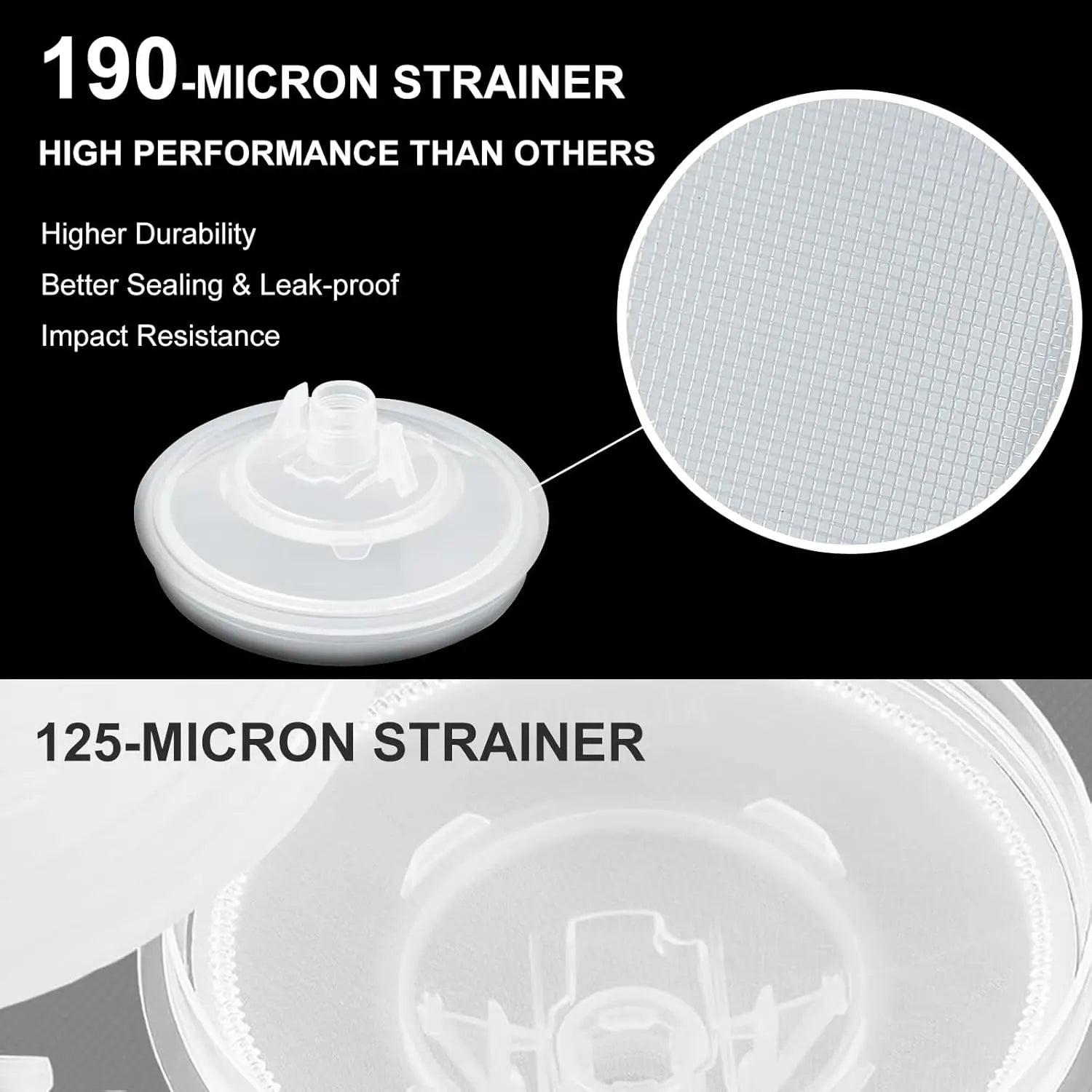 Disposable Paint Spray Gun Cup Liners & Lid Kit, 50 Standard 20oz (600ml) with Strainer and Adapters
