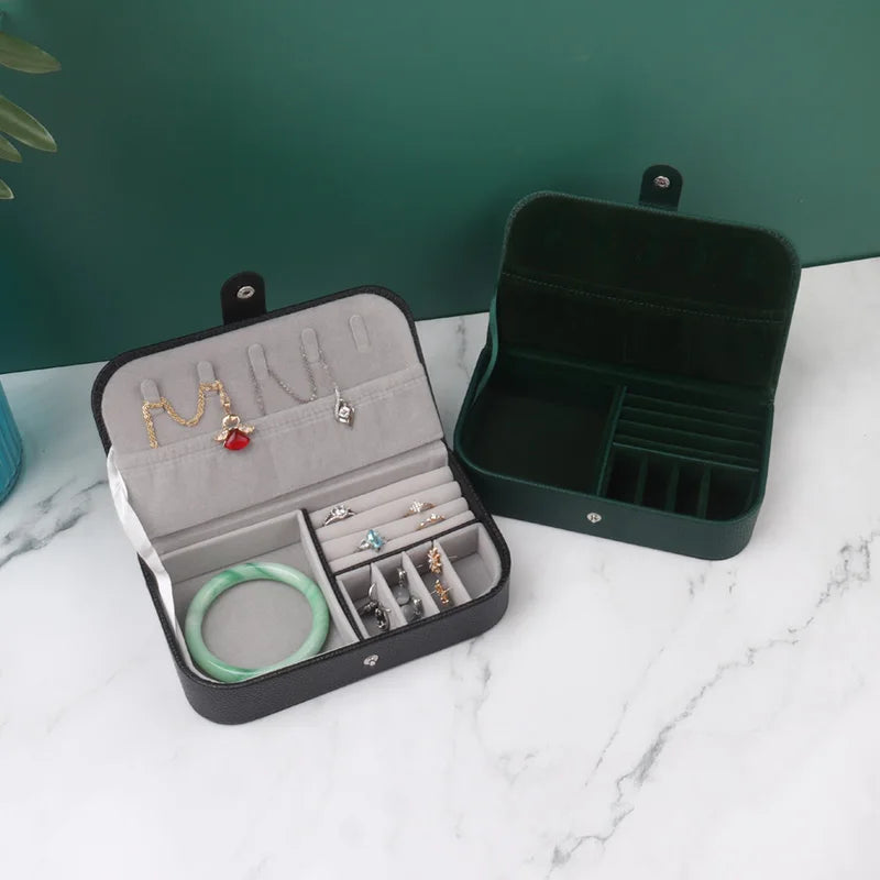 2024 Portable Jewelry Box Jewelry Organizer Display Travel Jewelry Case Boxes Button Leather Storage Chenille Jewelers Joyero