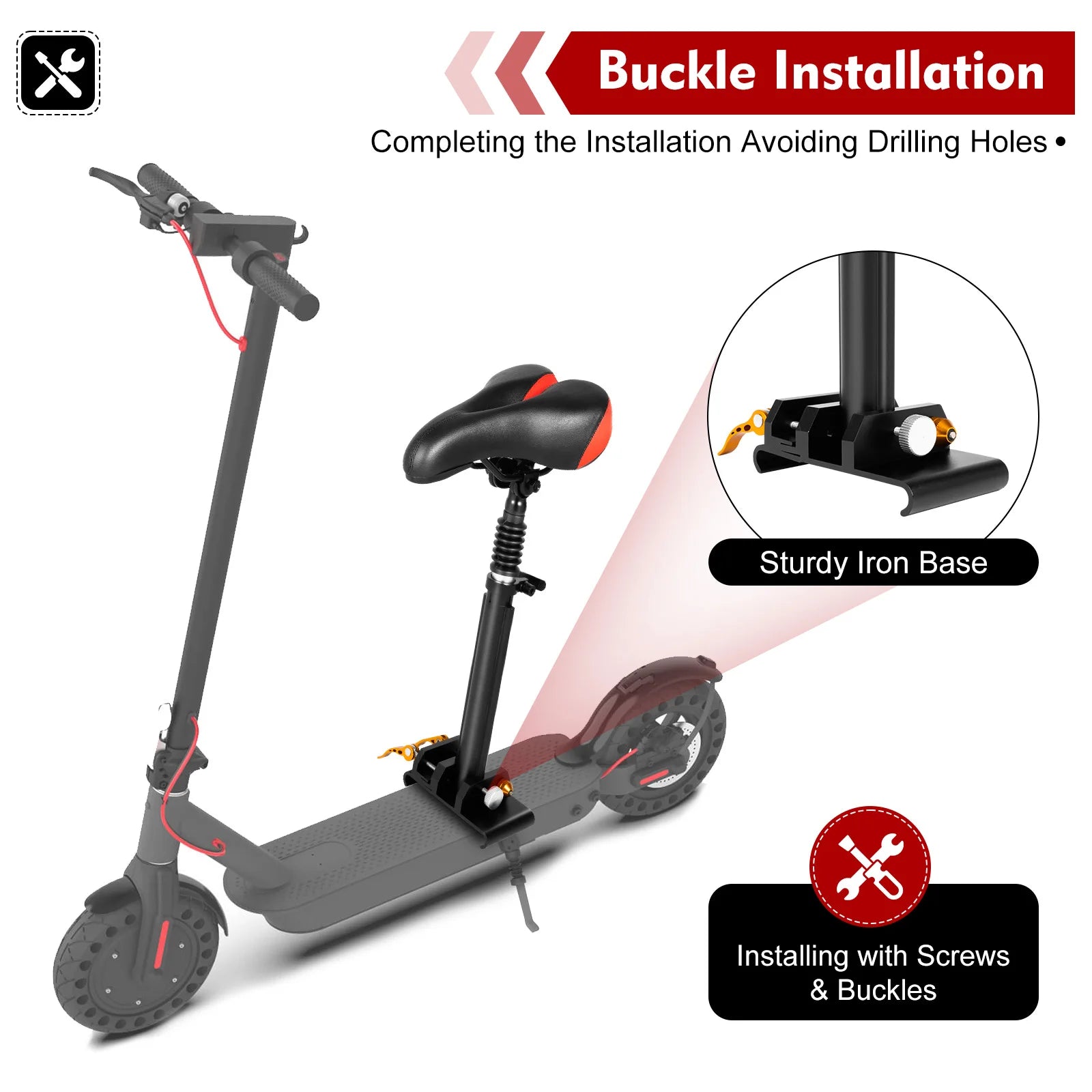 Asiento Plegable para Scooter Eléctrico | Altura Ajustable | Compatible Xiaomi M365 🛥️