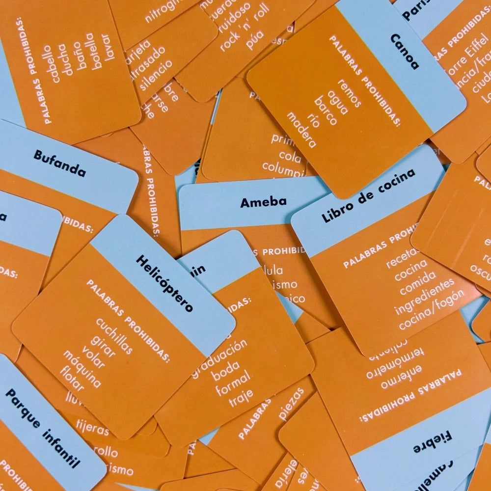 5.5x5.5cm Spanish Mini Size Game Cards " Name That Word !" 50 Pcs Cards Game Family Gathering Card Game Camping Game