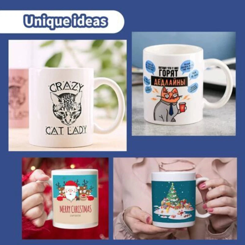HTVRONT Sublimation Mugs 11oz Ceramic Sublimation Mugs Blank Bulk Coffee Mug White Ceramic Photo Cups With Bubble Bag