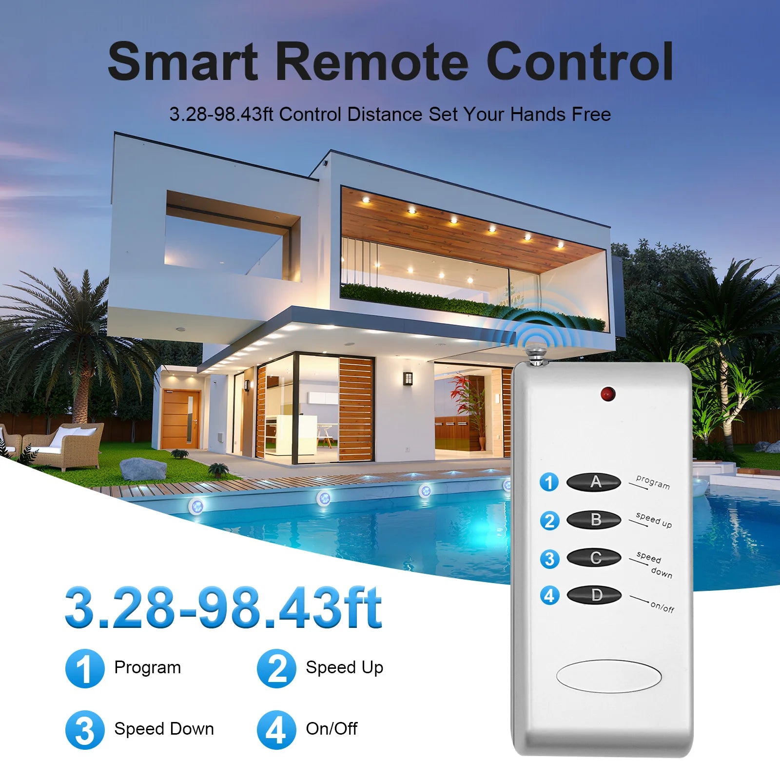 RGB LED lamp for recessed swimming pool light remote-controlled multi-colour waterproof underwater night lamp 26*6cm AC 12V