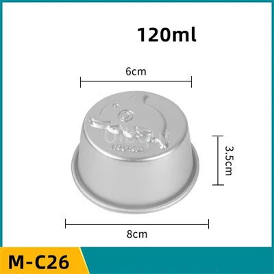 Set 5/10pcs Moldes Mini Acanalados de Aluminio para Pudding y Mousse 🍰