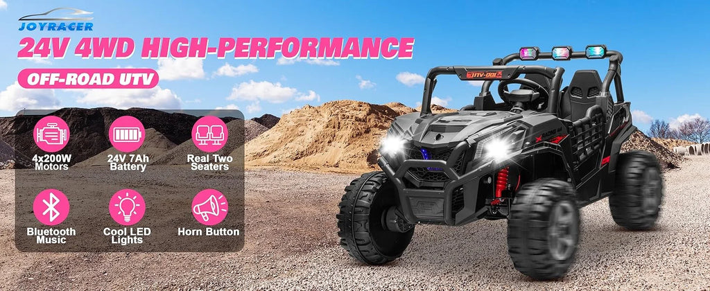 Carro Eléctrico 24V 2 Asientos para Niños | UTV Off-Road con Control Remoto 🚗 - Firu Total Sales