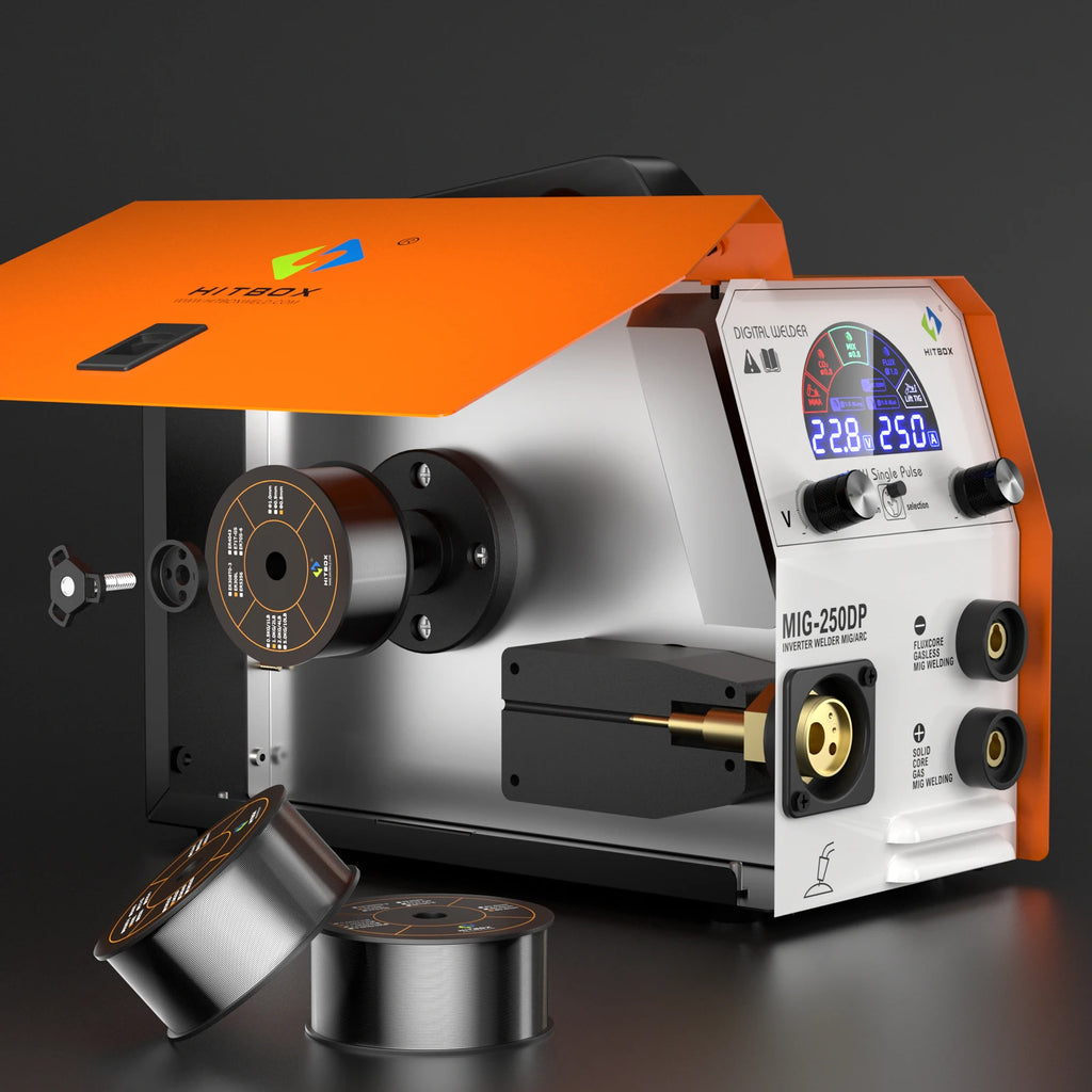 HITBOX E71T-GS Flus Cored Wire 0.8mm 1Kg 1pcs Flux Cored Gasless MIG Welding Machine Accessories For All PrositionWeiding
