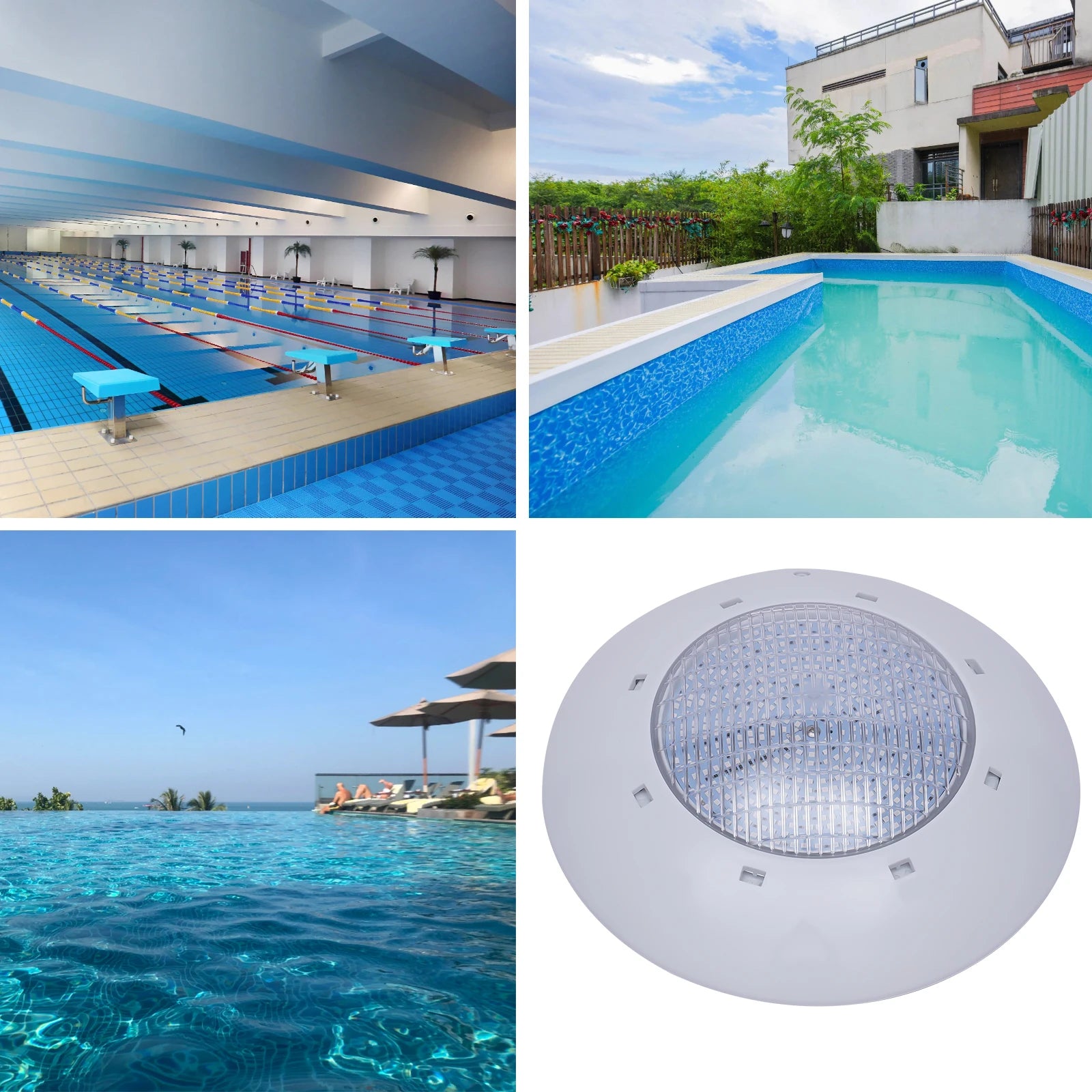 35w Underwater Pool Light With Remote Control LED Light Source Wall Mounting 120° Lighting Angle Seal Ring