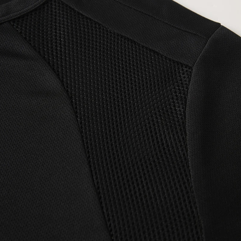 3/1 piece men's summer black and white short sleeved comfortable round neck T-shirt with mesh splicing breathable casual top