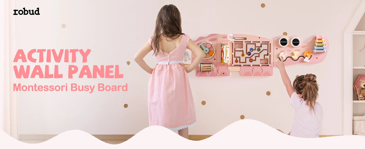 Wooden Busy Board Montessori – Wall Activity Centre