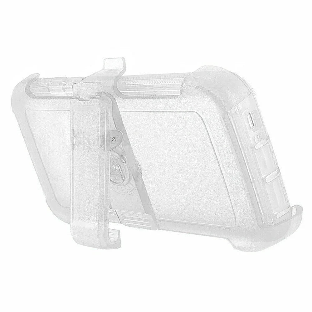 For iPhone 16 15 14 13 12 11 Pro Max XS XR 8 7 Plus 3 IN 1 Clear Heavy Shockproof Phone Case Hybrid PC+TPU Cover With Belt Clip - Firu Total Sales