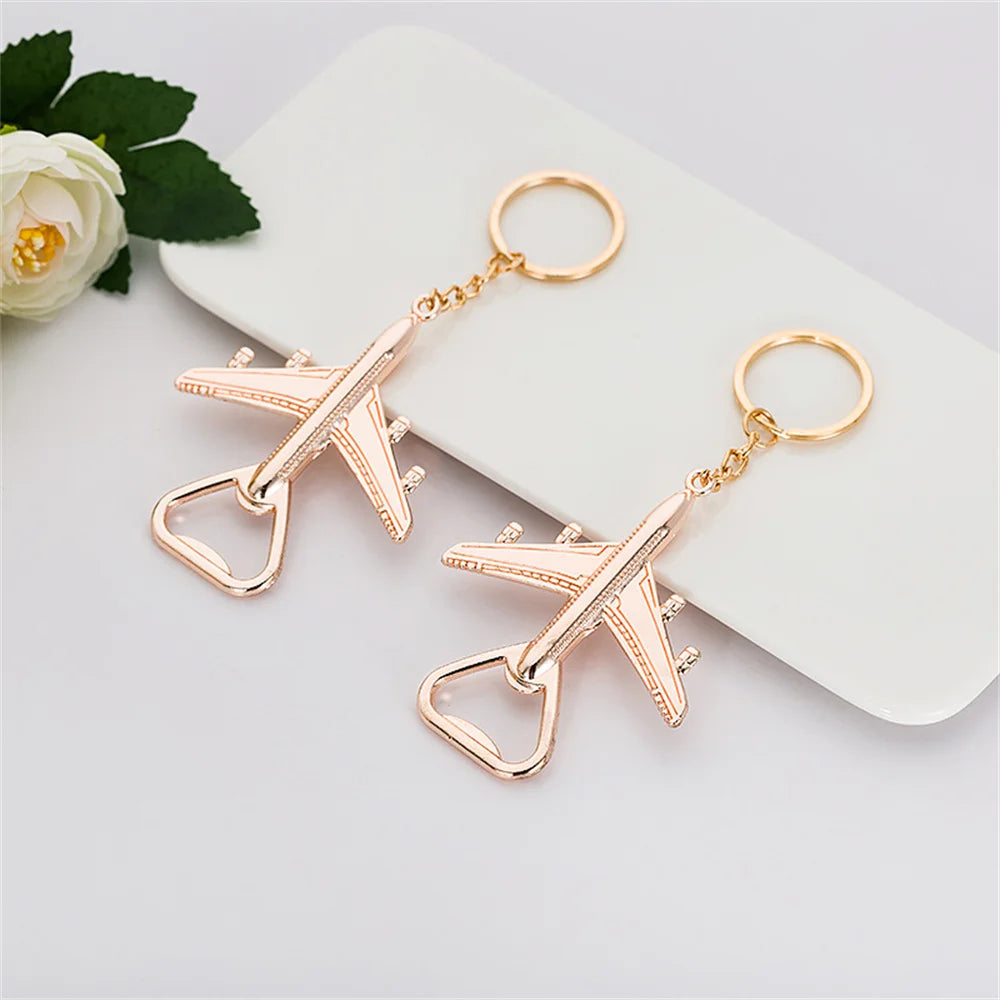 Creative Aviation Aircraft Keychain Car Metal Key Ring Male And Female Key Chain Business Small Gifts