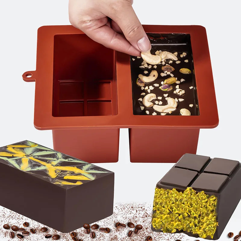 Molde de Silicona para Barra de Chocolate Dubai | Pistacho | Candy Mold 🍫