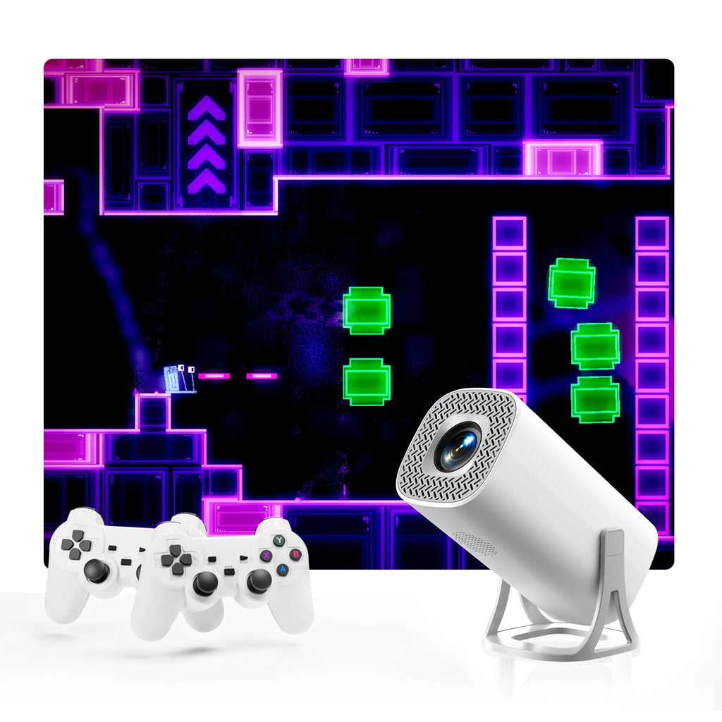 Proyector Gaming S40MAX HONGTOP | Android 11 | 64GB | WiFi Dual | Control Inalámbrico | 3000 Juegos - Firu Total Sales