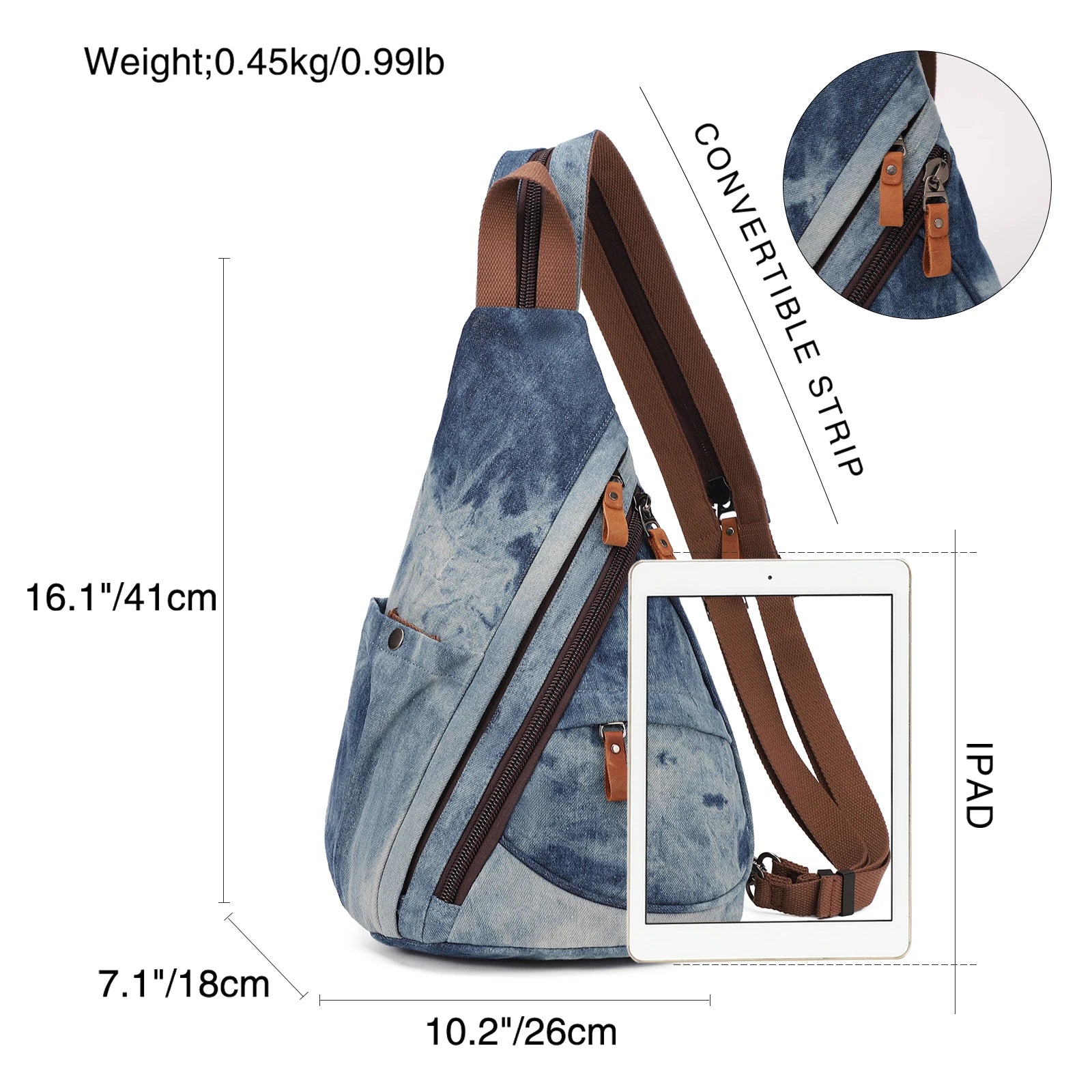 KL928 Canvas Sling Bag - Small Crossbody Backpack Shoulder Casual Daypack Rucksack for Men Women - Firu Total Sales
