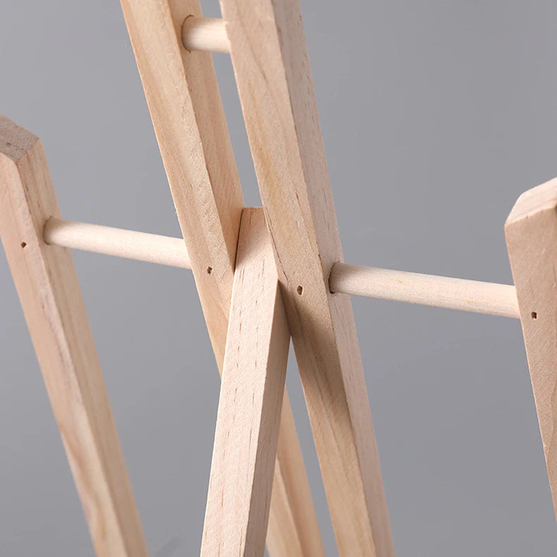 5 pcs Mini Wooden Easel for Mobile Phone Holders,Folding Desktop Display,Triangle Bracket,Drawing Board,Art Supplies