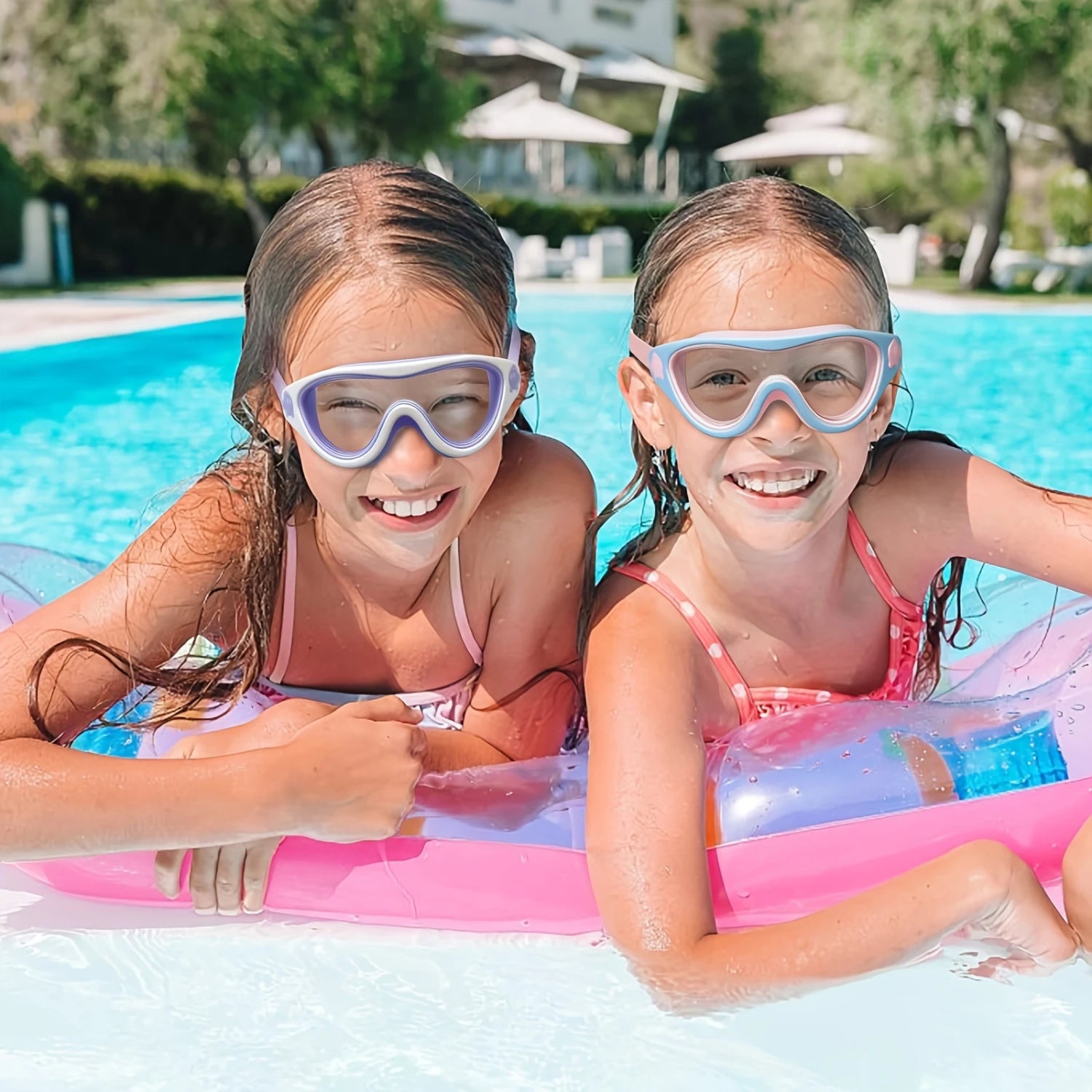1pc Adorable  Print  Swim Goggles - Fog-Free, Leakproof, Large Frame for Wide-Angle Vision - Perfect Swimming Accessory for Chil