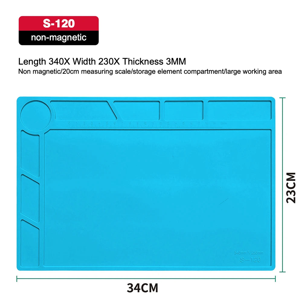 Anti-static ESD Soldering Silicone Mat Heat-Resistant Work Pad For Hot Air Gun Soldering Station Repair Desoldering Platform