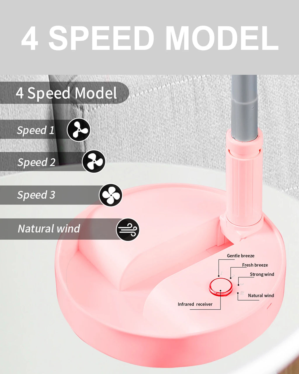 Desk and table fan, foldable Fan Portable Travel Fans Battery Operated,Adjustable Height My Foldaway fan with remote