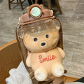 Cute Bear Cup Various Modes of 1000ml/1400ml Tumbler with Straw Kawaii Water Bottle for Girl Kid Outdoor Drinking Kettle