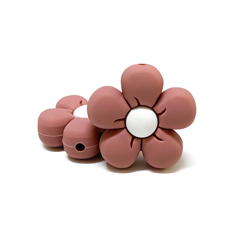1/3/10pcs Silicone Flower Pacifier Clips Food Grade Teethers For Baby DIY Baby Soother Nursing Pacifier Chain Accessories