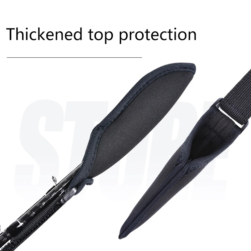 1-10PCS Fishing Rod Protection Sleeves Luya Bundle Rod Belt Adjustable Fishing Rod Sleeves Cover Strap Rod Organizer Fish Tool