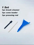 Pre Rolled Cones Loader Funnel Tool Set Including 1pcs Cone Loader, 1pcs Cleaning Brush And 1pcs Pressing Rod Tobacco Loader
