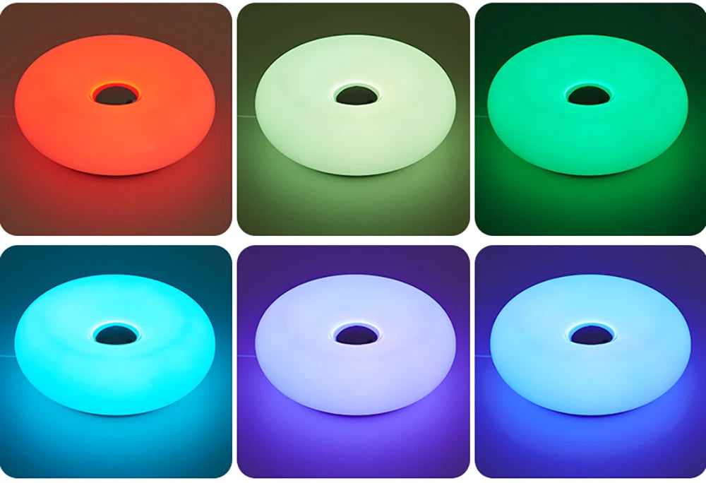 Bauhaus donut table lamp USB plug bedroom bedside decorative light living room dining room ambient light（Not glass）