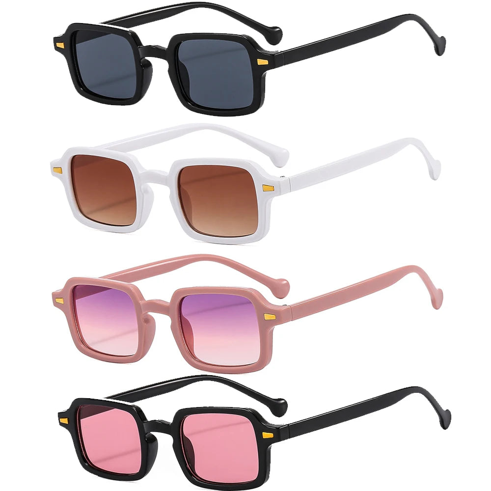 Luxurious Rectangle Sunglasses Women Oval Vintage Brand Designer Square Sun Glasses Men Shades Female Eyewear sunglasses